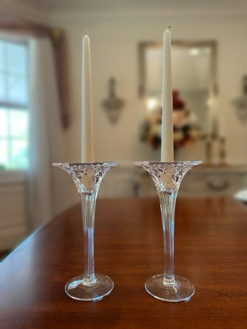 ✨🪩 Vintage Set Cristal D’Arques-Durand Candleholders Vincennes Pattern - Picture 4 of 4